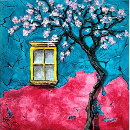 Pintura PATIO DE ALEGRIA por Geiry | Pintura Tema Marble powder, Pigmentos Paisajes