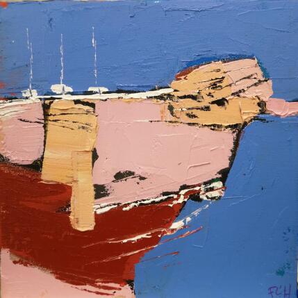 Painting UN GRAND BAIN DE BLEU by L'huillier Françis | Painting Abstract Oil Landscapes, Pop icons