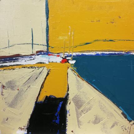 Painting DESTINATION HEUREUSE by L'huillier Françis | Painting Abstract Oil Landscapes