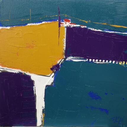 Painting SE SENTIR AILLEURS by L'huillier Françis | Painting Abstract Oil Landscapes