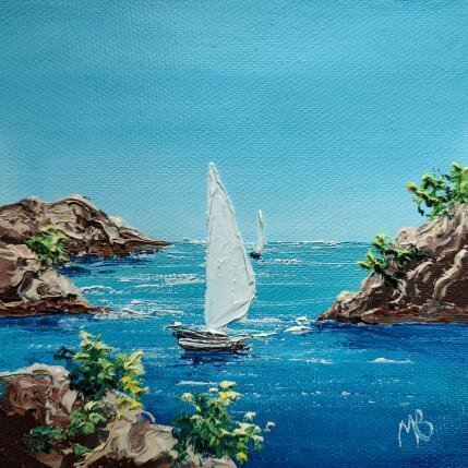 Gemälde Naviguer von Blandin Magali | Gemälde Figurativ Öl Landschaften