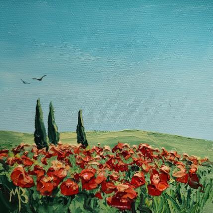 Gemälde Joyeux coquelicots von Blandin Magali | Gemälde Figurativ Öl Landschaften