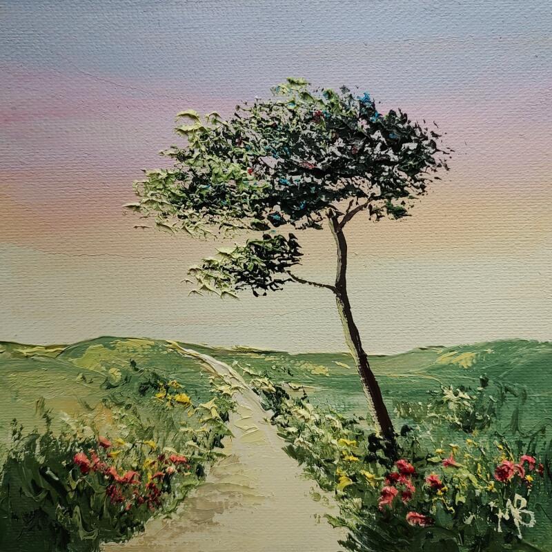 Painting Sentier paisible by Blandin Magali | Painting Figurative Landscapes Oil
