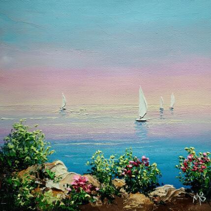 Gemälde Un soir rose von Blandin Magali | Gemälde Figurativ Öl Landschaften, Pop-Ikonen