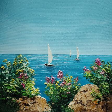 Gemälde Genêts et Valérianes von Blandin Magali | Gemälde Figurativ Öl Landschaften, Pop-Ikonen