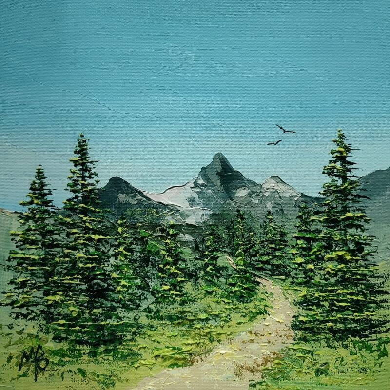 Peinture Randonner en paix par Blandin Magali | Tableau Figuratif Paysages Huile