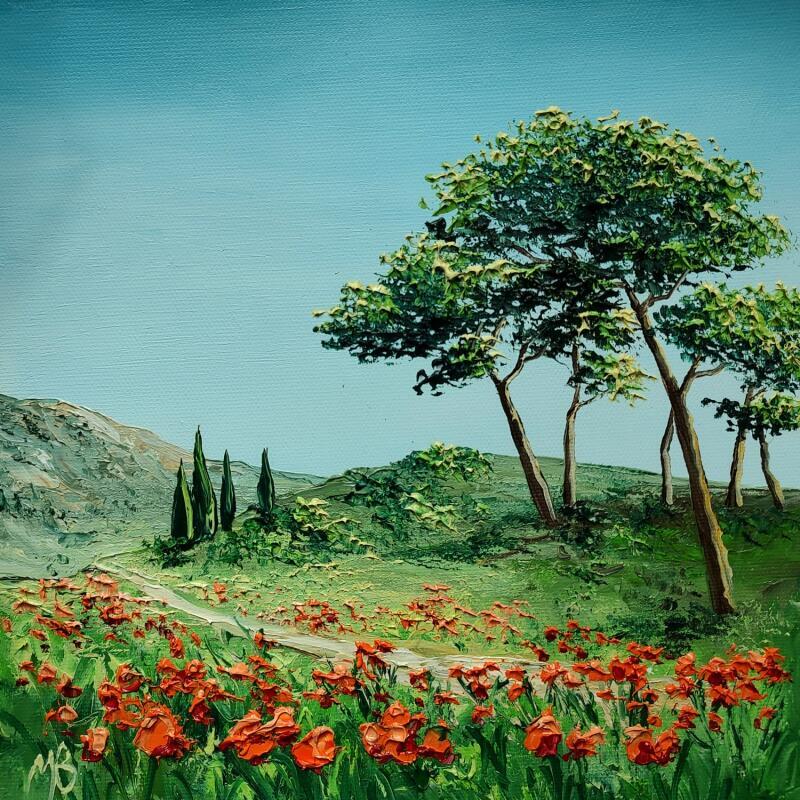 Gemälde Paisible Provence von Blandin Magali | Gemälde Figurativ Landschaften Öl