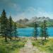 Gemälde Vers le lac von Blandin Magali | Gemälde Figurativ Landschaften Öl