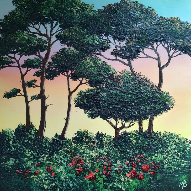 Gemälde Provence colorée von Blandin Magali | Gemälde Figurativ Landschaften Öl