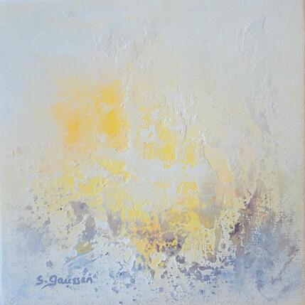 Painting Dans sa lumière 5 by Gaussen Sylvie | Painting Abstract Marble powder, Oil Nature