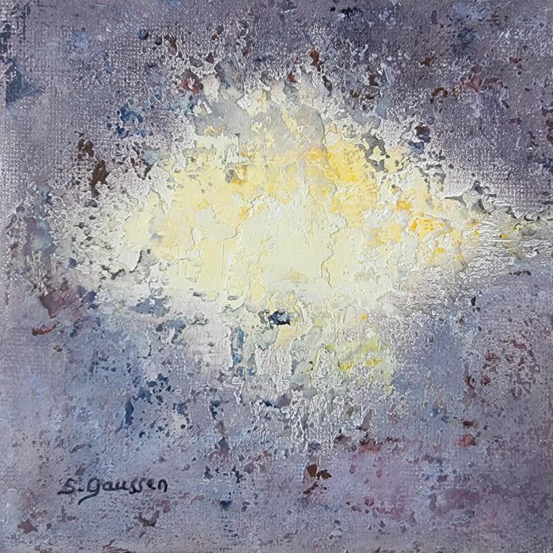 Peinture Symbiose 4 par Gaussen Sylvie | Tableau Abstrait Nature Huile Poudre de marbre