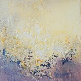 Peinture L'attente 4 par Gaussen Sylvie | Tableau Abstrait Huile, Poudre de marbre Nature
