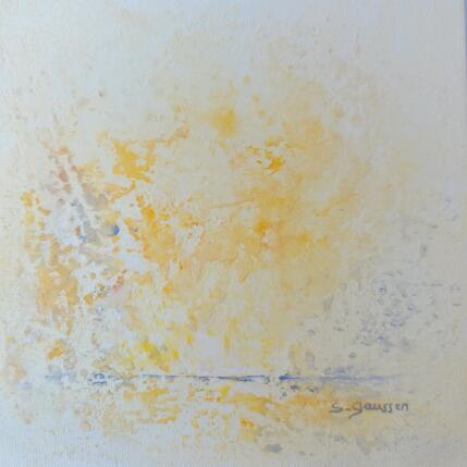 Peinture Ciel de feu 4 par Gaussen Sylvie | Tableau Abstrait Huile, Poudre de marbre Marine