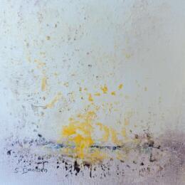 Gemälde Un air de Fenua 4 von Gaussen Sylvie | Gemälde Abstrakt Marmorpulver, Öl Marine