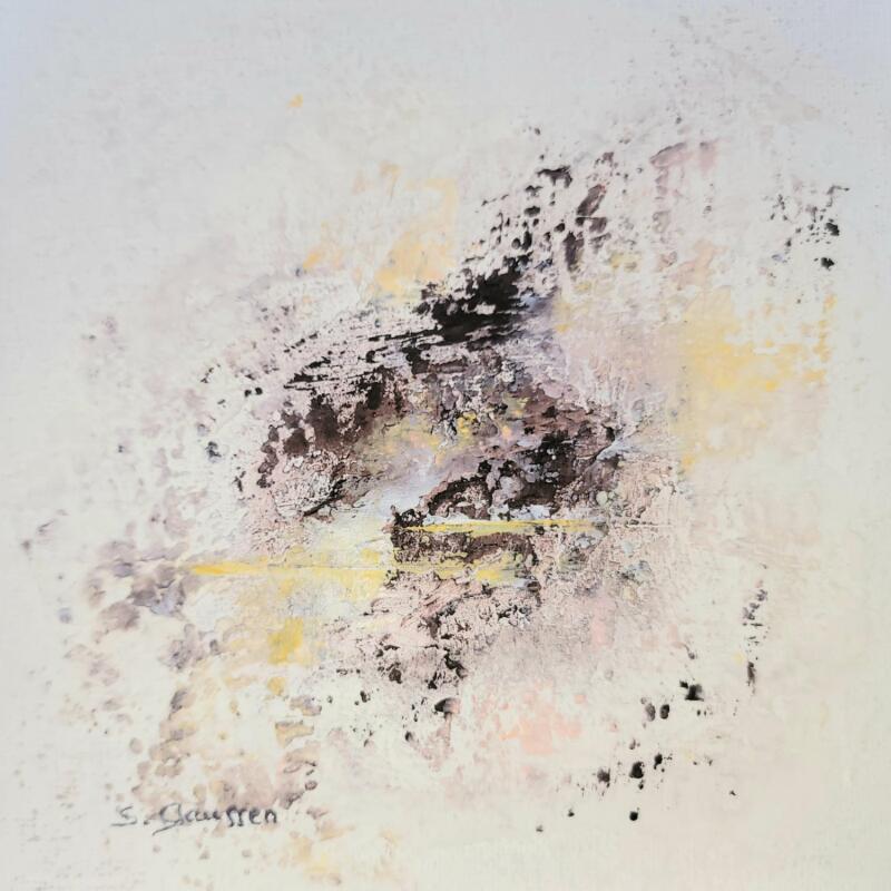 Peinture Un air de Fenua 6 par Gaussen Sylvie | Tableau Abstrait Marine Huile Poudre de marbre