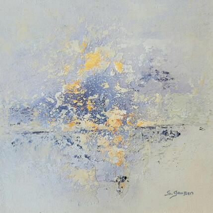 Peinture Dans sa lumière 2 par Gaussen Sylvie | Tableau Abstrait Huile, Poudre de marbre Nature