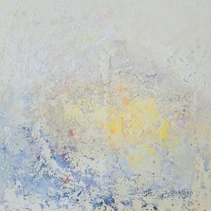 Peinture Dans sa lumière 3 par Gaussen Sylvie | Tableau Abstrait Huile, Poudre de marbre Nature