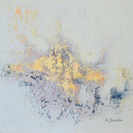 Peinture Dans sa lumière 4 par Gaussen Sylvie | Tableau Abstrait Huile, Poudre de marbre Nature