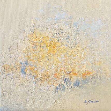 Peinture Ciel de feu 3 par Gaussen Sylvie | Tableau Abstrait Huile, Poudre de marbre Nature