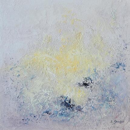 Peinture L'attente 2 par Gaussen Sylvie | Tableau Abstrait Huile, Poudre de marbre Nature