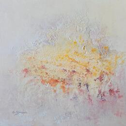 Peinture Les oeillets d'Inde par Gaussen Sylvie | Tableau Abstrait Huile, Poudre de marbre Nature