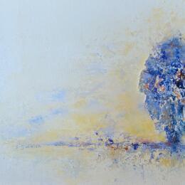 Peinture Nature en éveil par Gaussen Sylvie | Tableau Abstrait Huile, Poudre de marbre Paysages