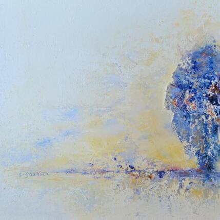 Peinture Nature en éveil par Gaussen Sylvie | Tableau Abstrait Huile, Poudre de marbre Paysages