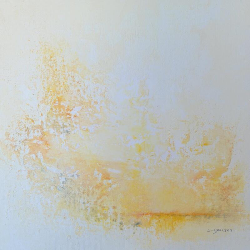 Peinture Ciel de feu 2 par Gaussen Sylvie | Tableau Abstrait Marine Huile