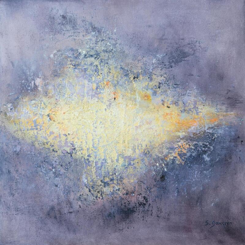 Pintura Symbiose por Gaussen Sylvie | Pintura Abstracto Naturaleza Aceite Marble powder