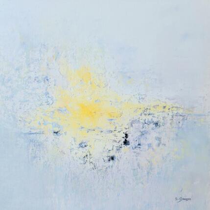 Pintura L'attente por Gaussen Sylvie | Pintura Abstracto Aceite, Marble powder Naturaleza