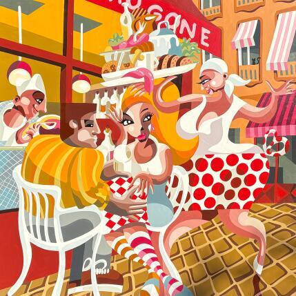 Painting 80x80 Un petit creux 112-63-20250710-4 by Lopez Alfredo | Painting Figurative Acrylic Life style