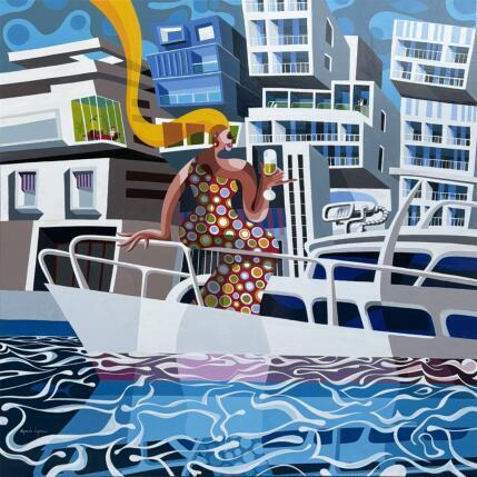 Painting 100x100 Chacun sa voie 112-63-20250710-5 by Lopez Alfredo | Painting Figurative Acrylic Life style