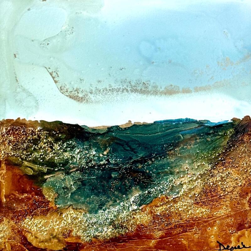 Painting Bronze Age 2108 by Depaire Silvia | Painting Abstract Landscapes Minimalist Acrylic