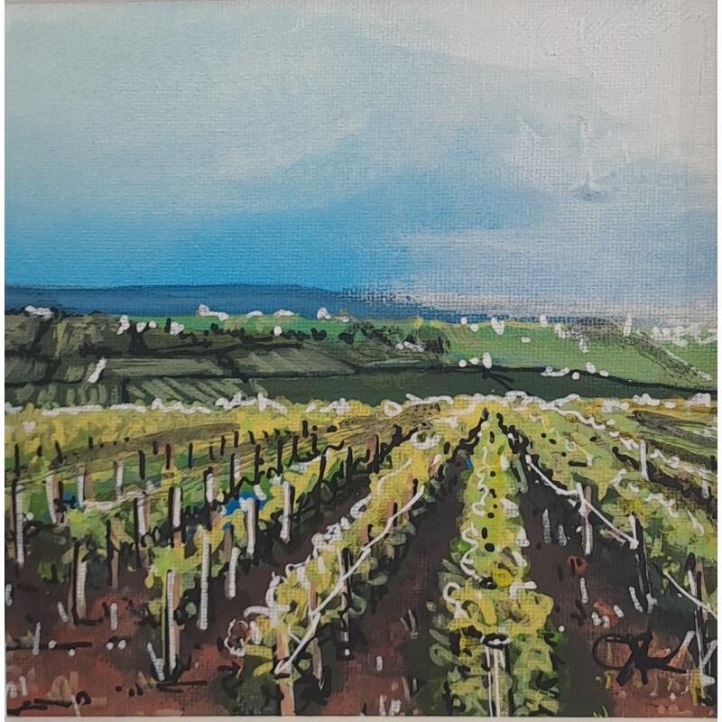 Painting Printemps dans les vignes de Bourgogne by Touras Sophie-Kim  | Painting Realism Still-life Oil