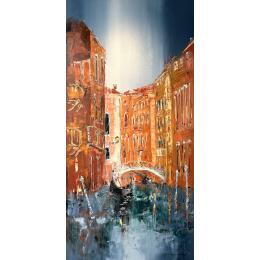 Peinture Au hasard des ponts par Rousseau Patrick | Tableau