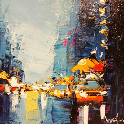 Peinture Blue sky par Castan Daniel | Tableau Figuratif Huile