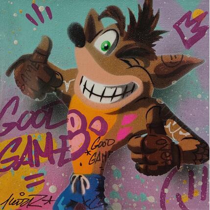 Gemälde Crash von Lemoine Mael | Gemälde Pop-Art Acryl, Graffiti Pop-Ikonen