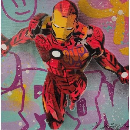 Painting Iron Man by Lemoine Mael | Painting Pop-art Acrylic, Graffiti Pop icons