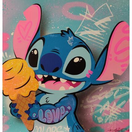 Gemälde Glace au miel von Lemoine Mael | Gemälde Pop-Art Acryl, Graffiti Pop-Ikonen