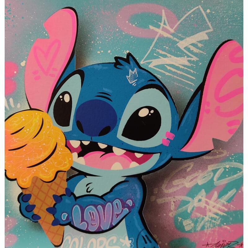 Gemälde Glace au miel von Lemoine Mael | Gemälde Pop-Art Pop-Ikonen Graffiti Acryl