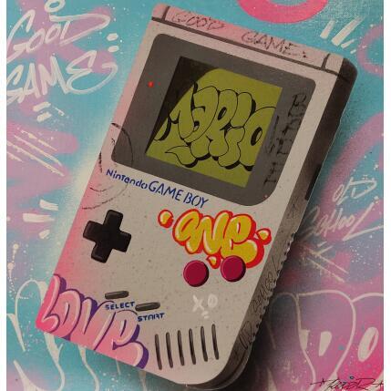 Painting Première console by Lemoine Mael | Painting Pop-art Acrylic, Graffiti Pop icons