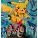 Painting Pikachu Bike by Lemoine Mael | Painting Pop-art Pop icons Graffiti Acrylic