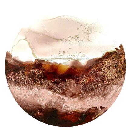 Peinture 2403 Moka mousse par Depaire Silvia | Tableau Abstrait Acrylique Minimaliste, Paysages