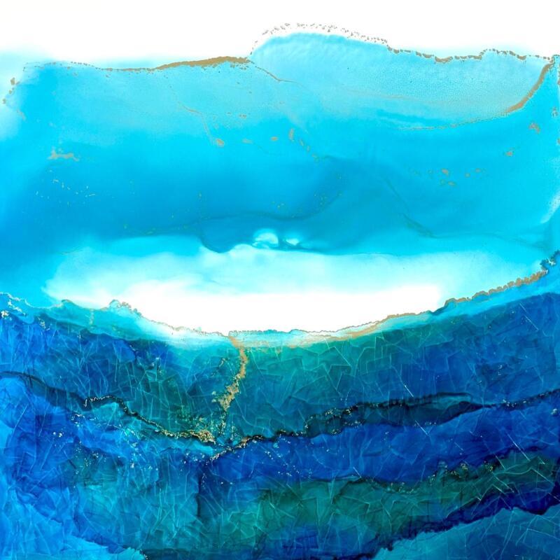Peinture Poèsie Marine 2452 par Depaire Silvia | Tableau Abstrait Paysages Marine Acrylique