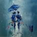 Painting Sous ton parapluie by Raffin Christian | Painting Figurative Life style Oil