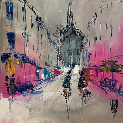 Peinture Juste là  par Raffin Christian | Tableau Figuratif Huile Urbain