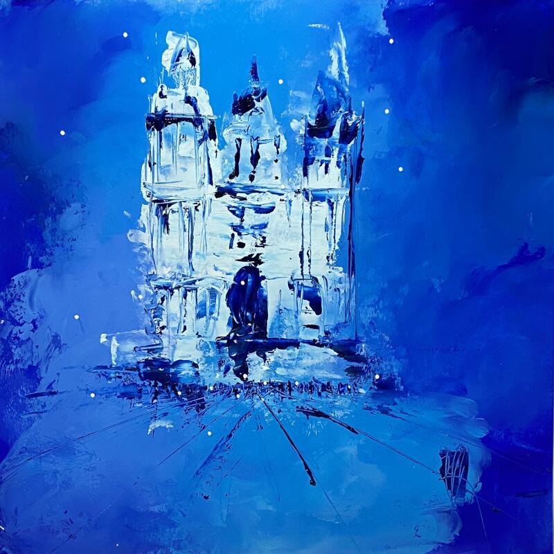 Painting Sur le parvis  by Raffin Christian | Painting Figurative Urban Oil