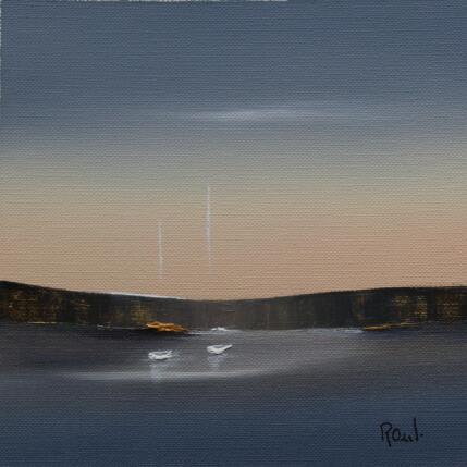 Peinture Plénitude 80 par Roussel Marie-Ange et Fanny | Tableau Figuratif Huile Marine, Minimaliste