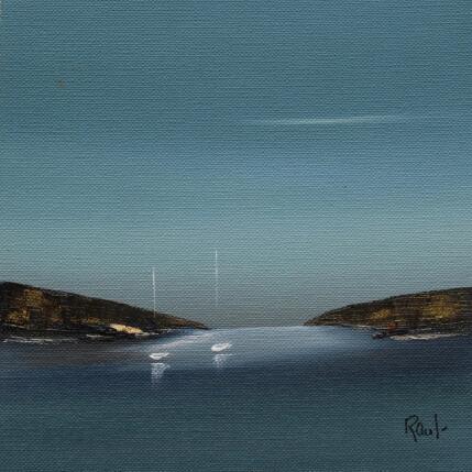 Painting Ambiance marine 80 by Roussel Marie-Ange et Fanny | Painting Figurative Oil Marine, Minimalist