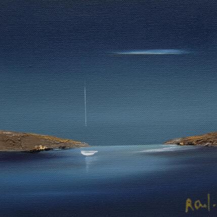 Peinture Evasion marine 80 par Roussel Marie-Ange et Fanny | Tableau Figuratif Huile Marine, Minimaliste